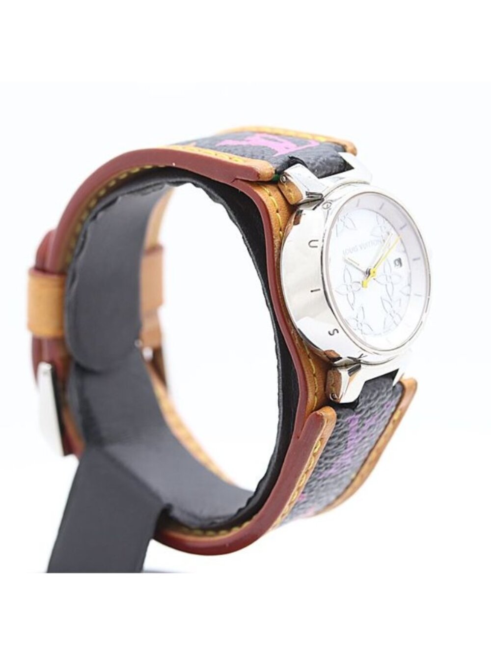★SOLD★ Louis Vuitton Tambour Brea Loulou Quartz White Shell Dial Watch - Picture 2 of 5